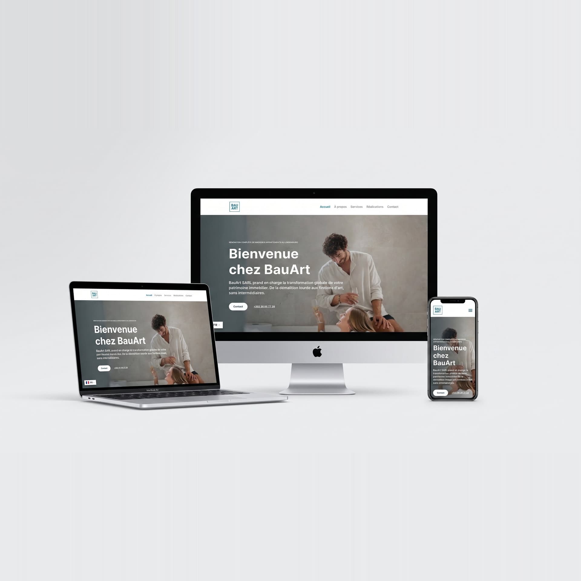 Website, landing page and ads for BauArt