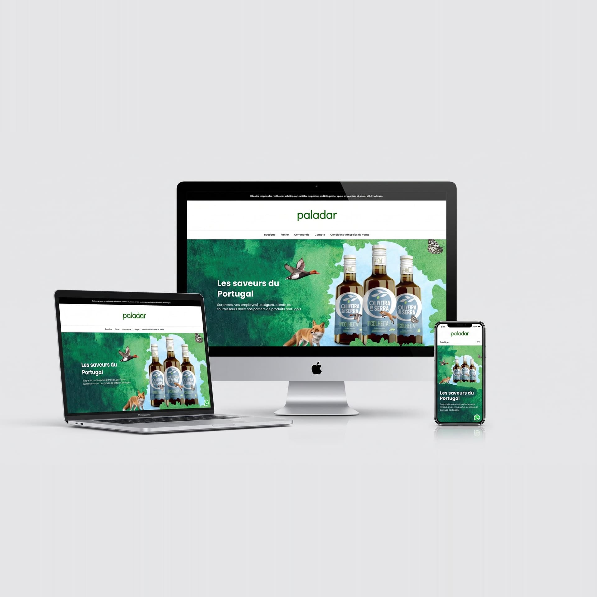 E-commerce store and content for Paladar